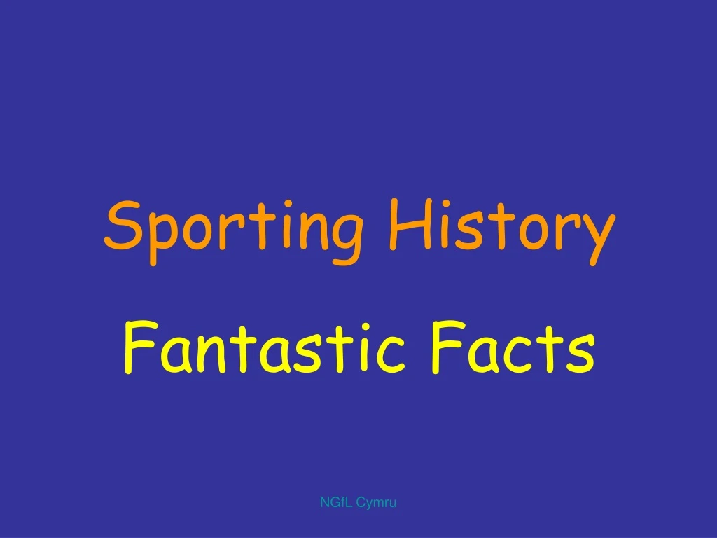 sporting history