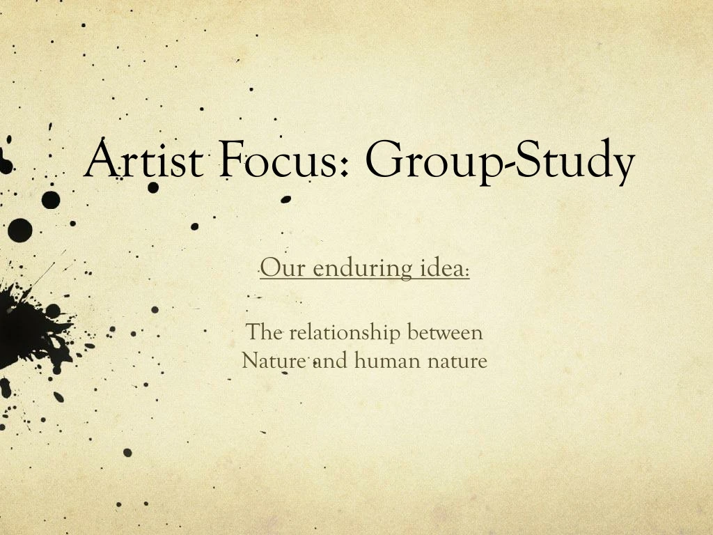 artist focus group study