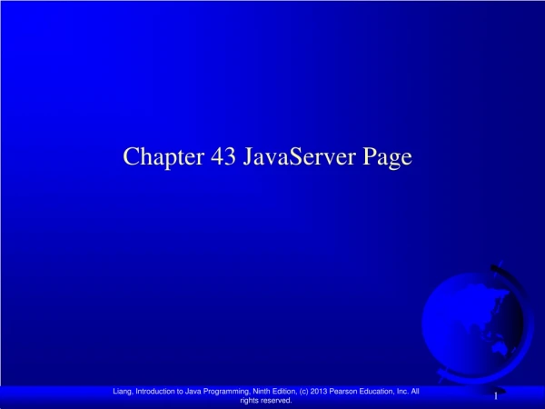 Chapter 43 JavaServer Page