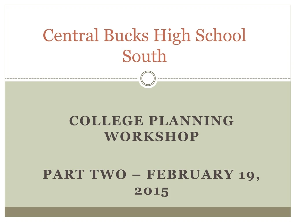 central bucks high school south