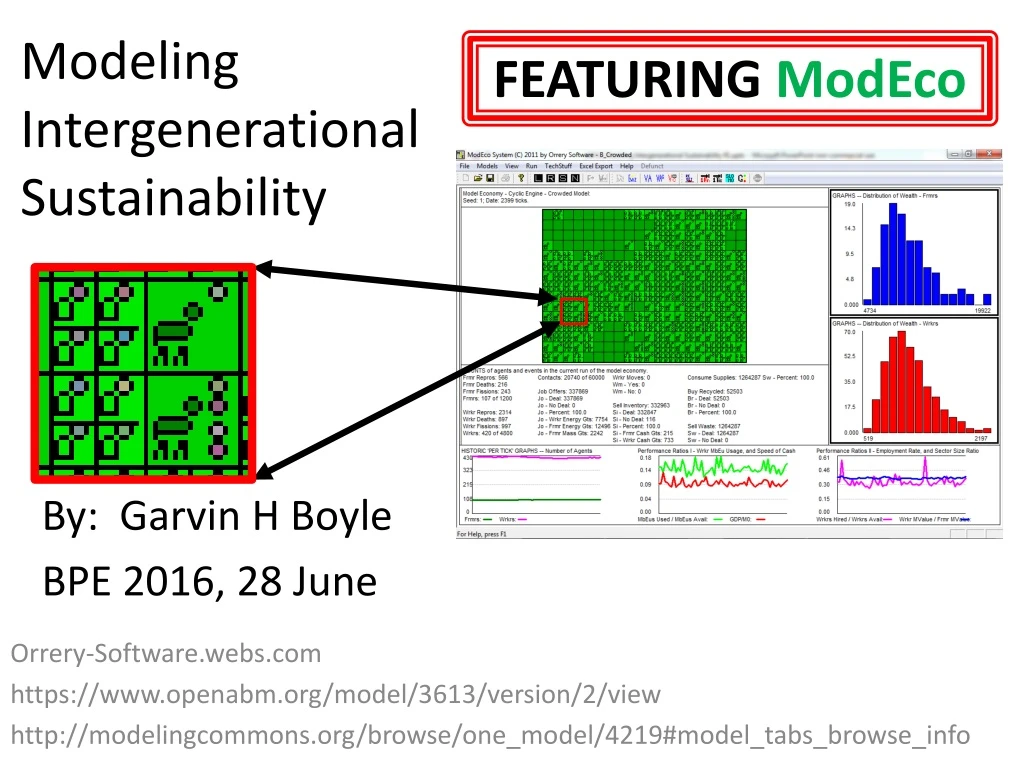 modeling intergenerational sustainability