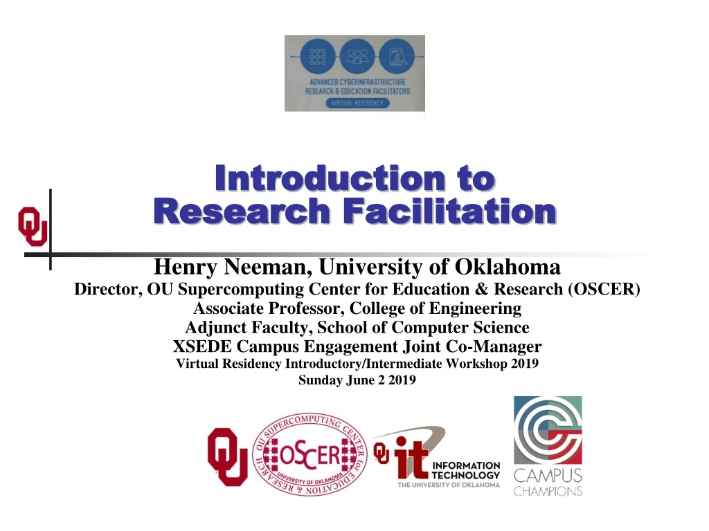 introduction to research facilitation