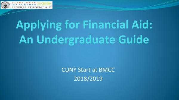 Applying for Financial Aid: An Undergraduate Guide
