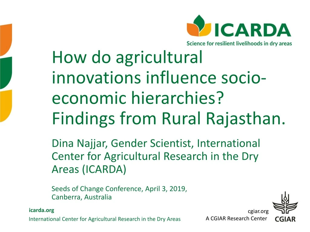 how do agricultural innovations influence socio