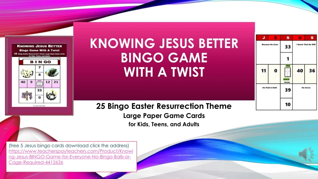 knowing jesus better bingo game with a twist