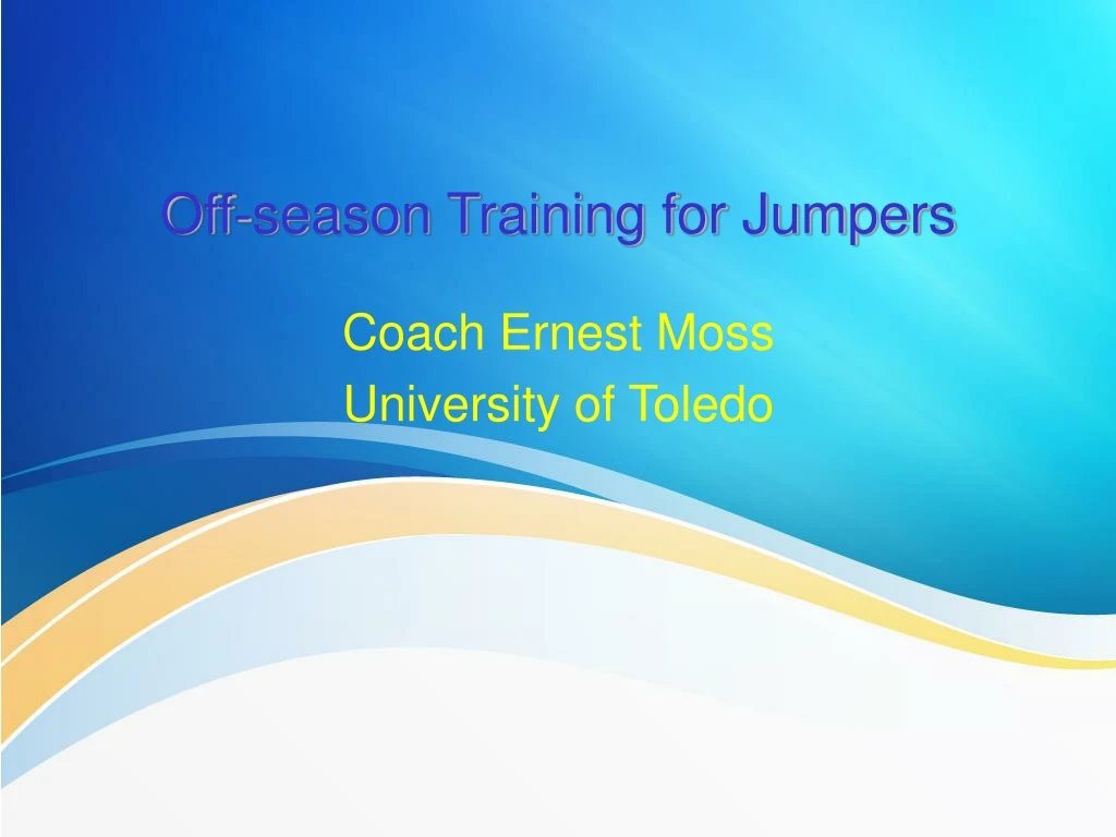off season training for jumpers