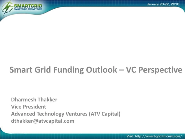 Smart Grid Funding Outlook – VC Perspective