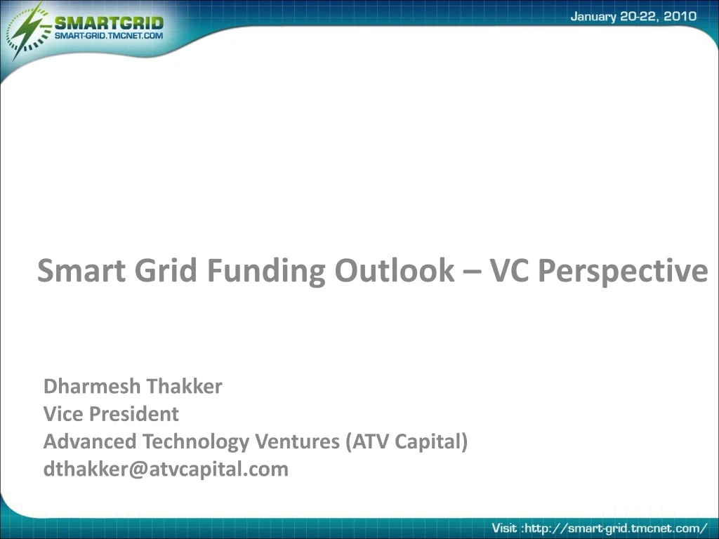 smart grid funding outlook vc perspective