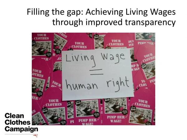Filling the gap: Achieving Living Wages through improved transparency