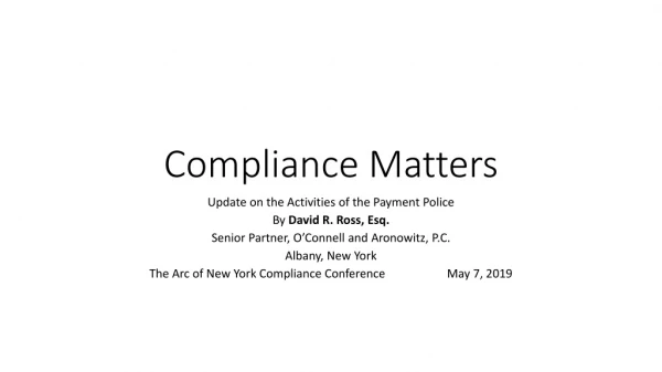 Compliance Matters