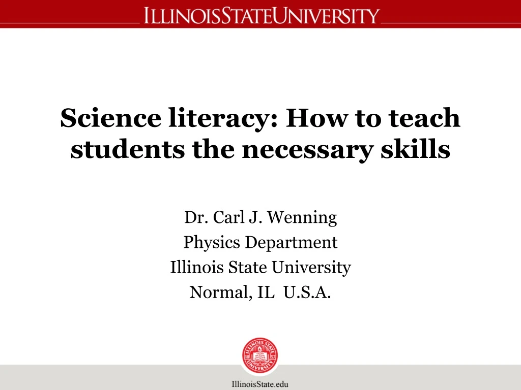 science literacy how to teach students the necessary skills