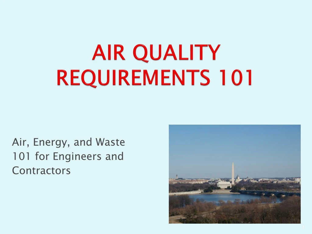 air quality requirements 101