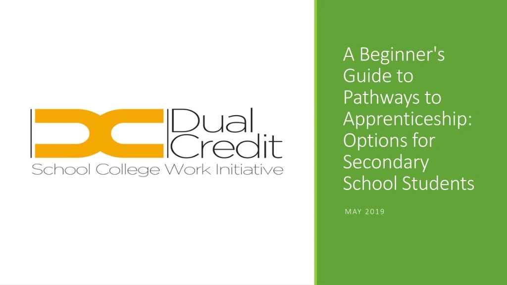 a beginner s guide to pathways to apprenticeship options for secondary school students