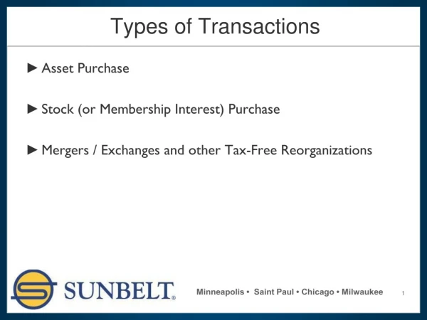 Types of Transactions