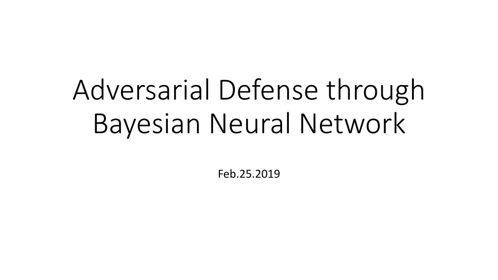 adversarial defense through bayesian neural network