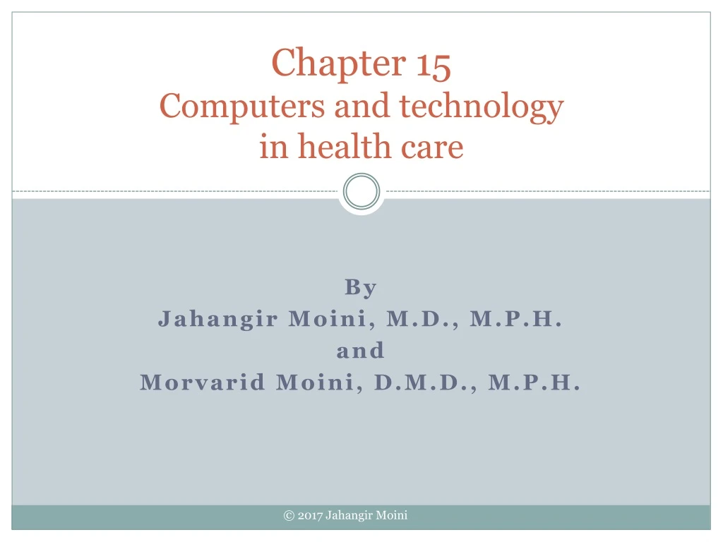 chapter 15 computers and technology in health care