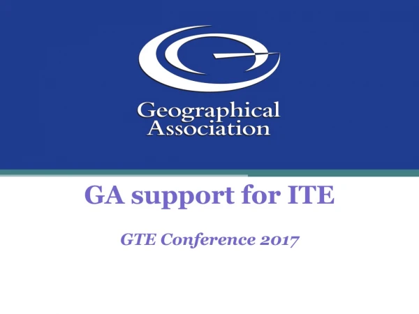 GA support for ITE GTE Conference 2017
