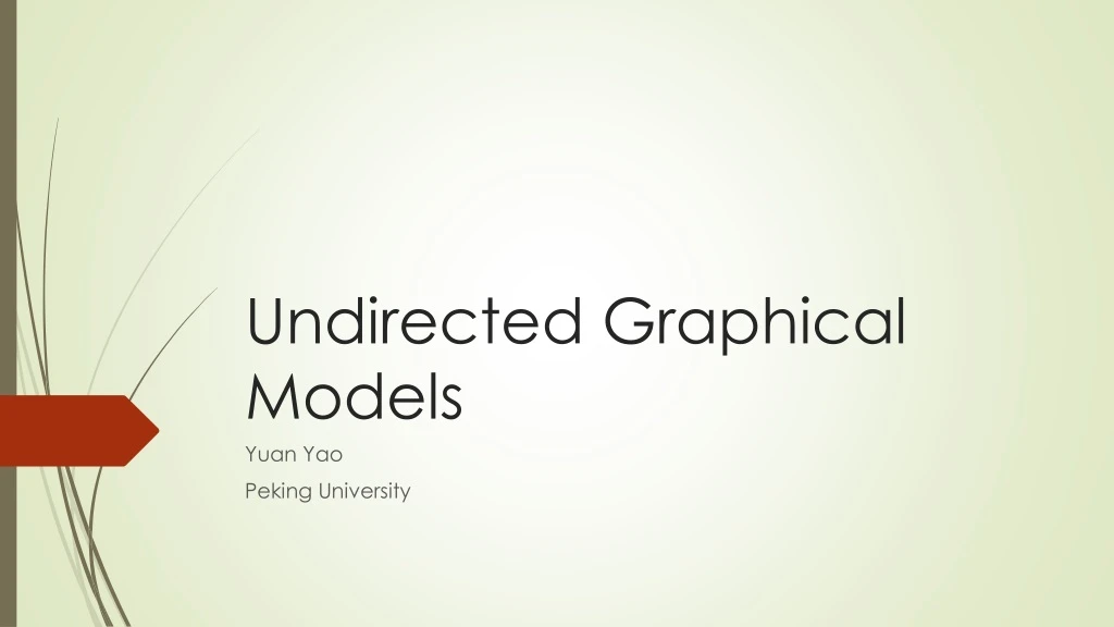 undirected graphical models