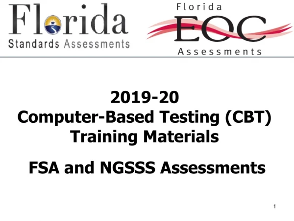 2019-20 Computer-Based Testing (CBT) Training Materials
