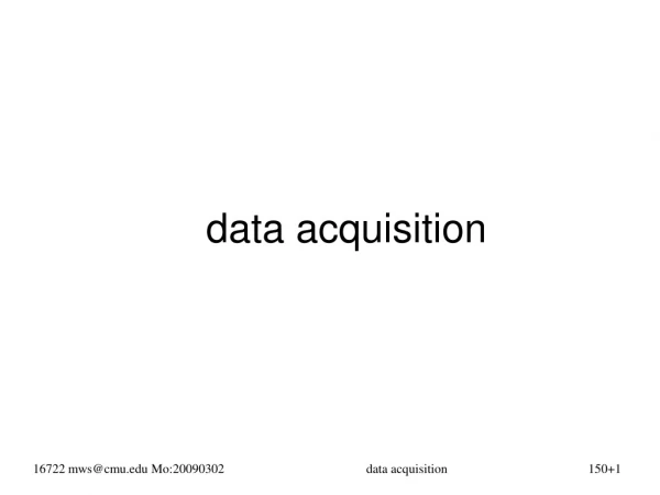 data acquisition