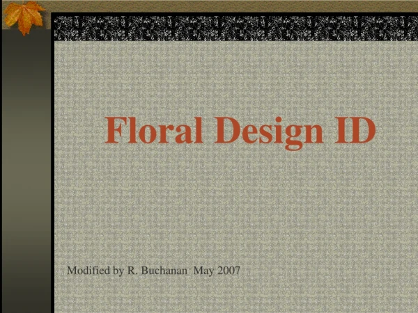 Floral Design ID