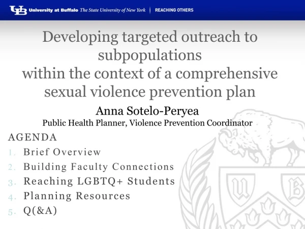 Agenda Brief Overview Building Faculty Connections Reaching LGBTQ+ Students Planning Resources