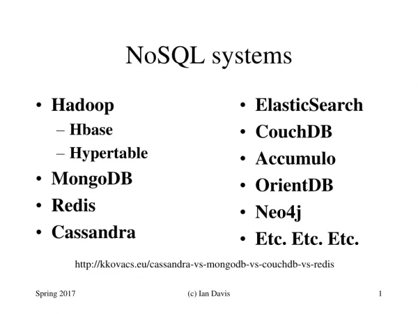 NoSQL systems