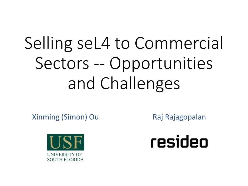 selling sel4 to commercial sectors opportunities and challenges
