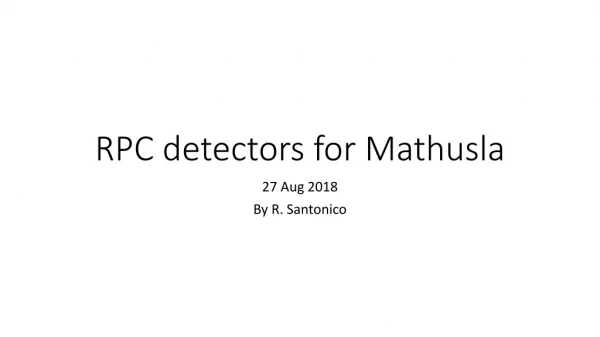 RPC detectors for Mathusla