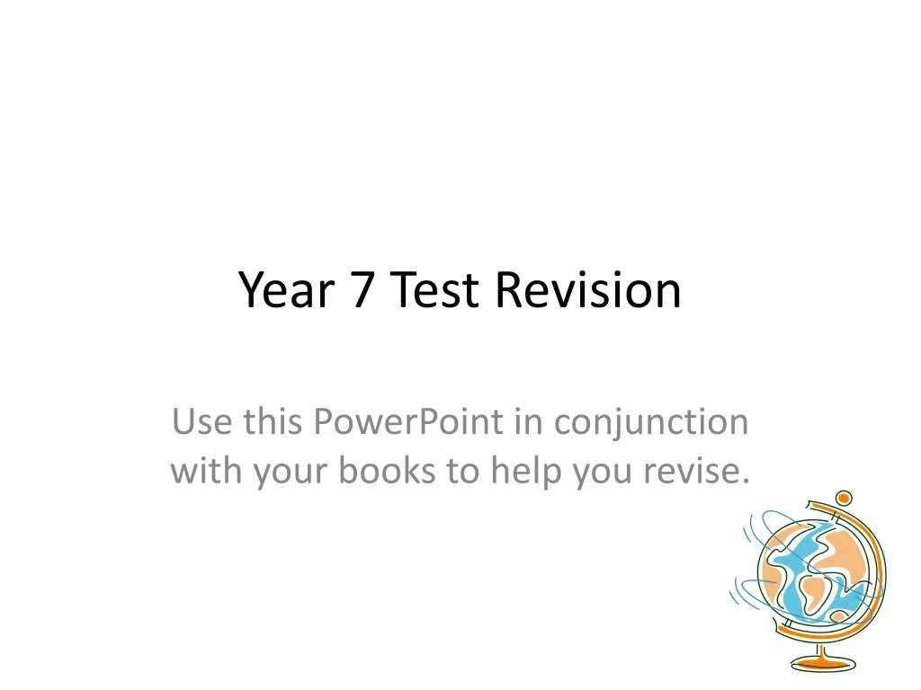 year 7 test revision