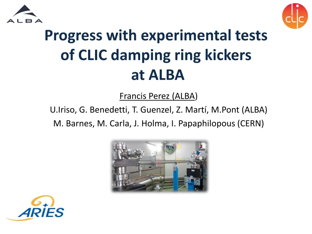 progress with experimental tests of clic damping ring kickers at alba