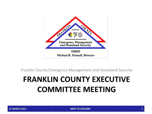 Franklin County Executive Committee MEETING