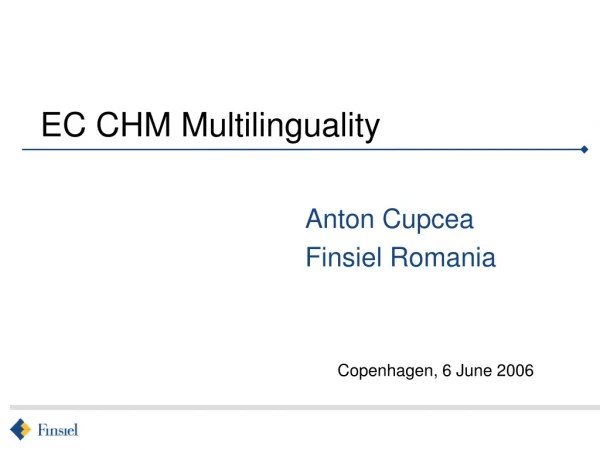 EC CHM Multilinguality