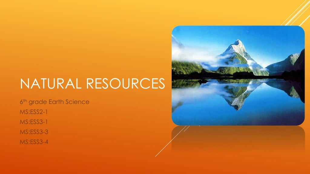 natural resources