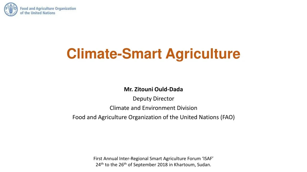 climate smart agriculture