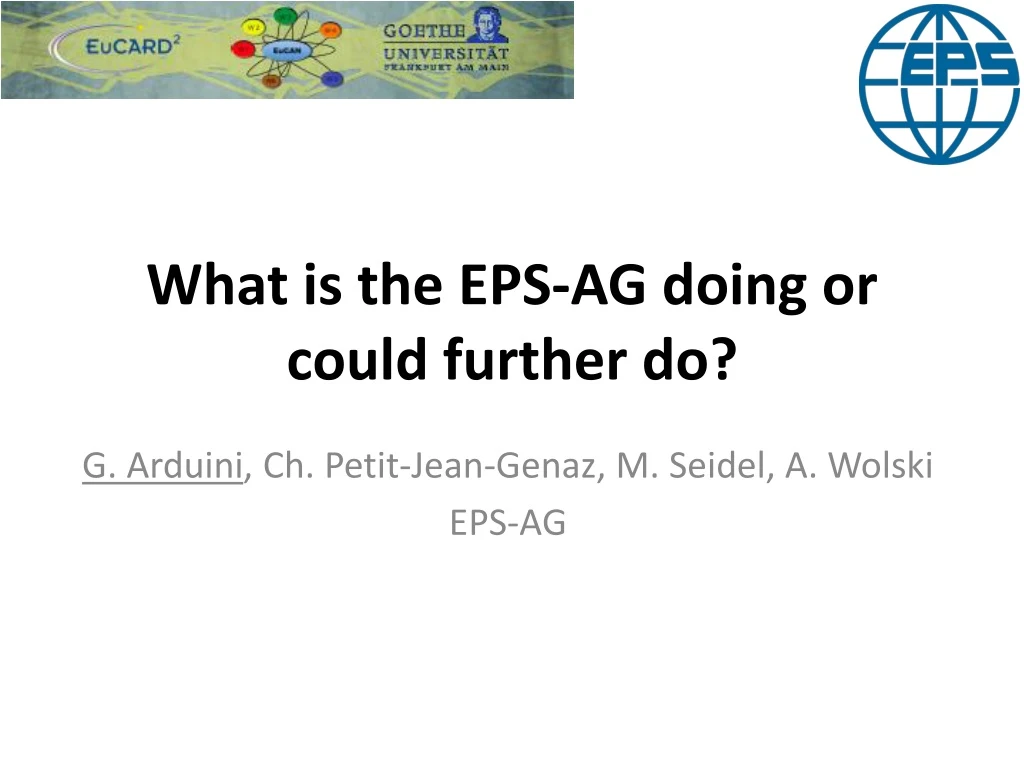 what is the eps ag doing or could further do