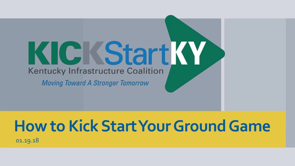 how to kick start your ground game