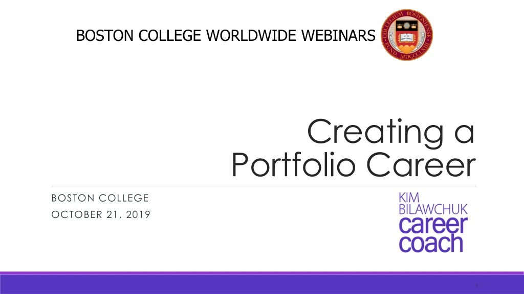 creating a portfolio career