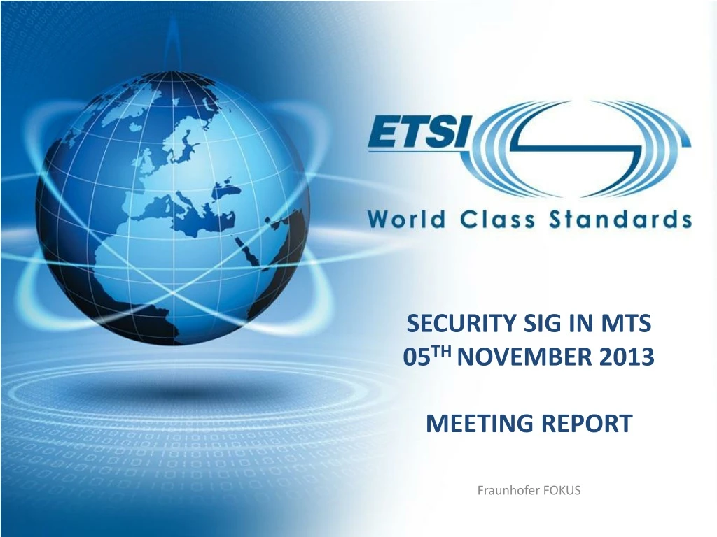 security sig in mts 05 th november 2013 meeting report