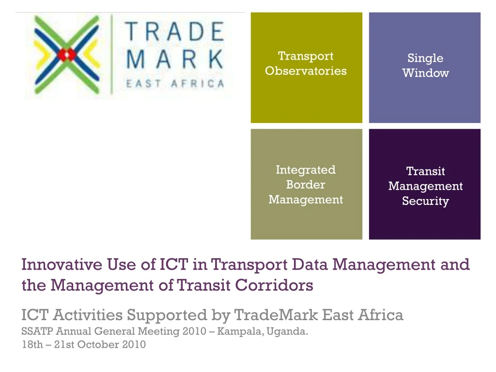 innovative use of ict in transport data management and the management of transit corridors