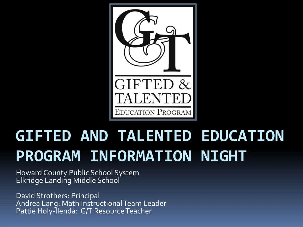 gifted and talented education program information night