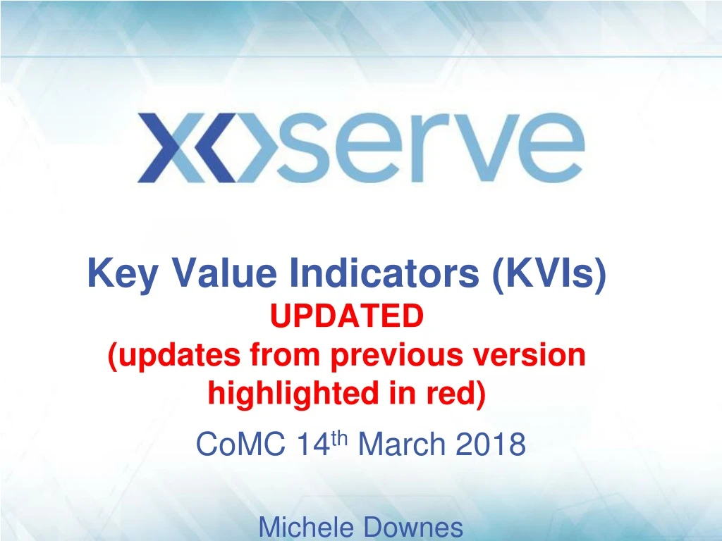 key value indicators kvis updated updates from previous version highlighted in red