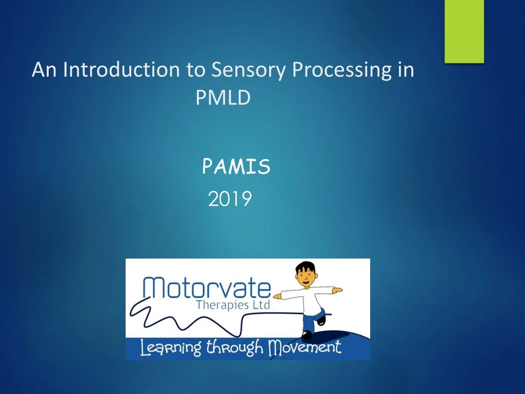 an introduction to sensory processing in pmld