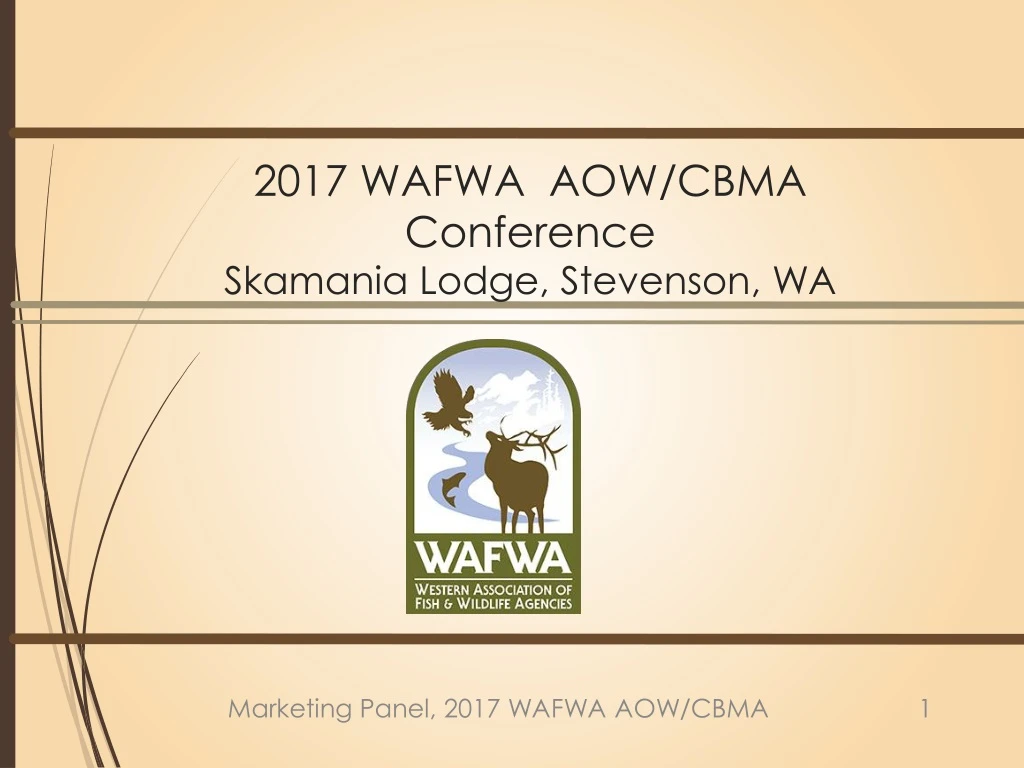 2017 wafwa aow cbma conference skamania lodge stevenson wa