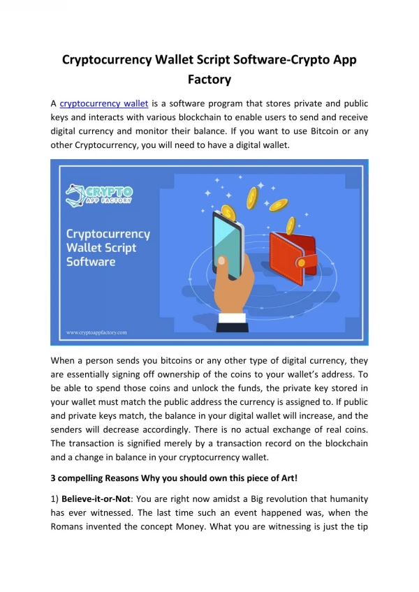 cryptocurrency wallet script software crypto