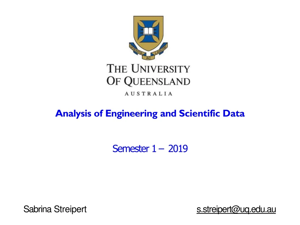 analysis of engineering and scientific data