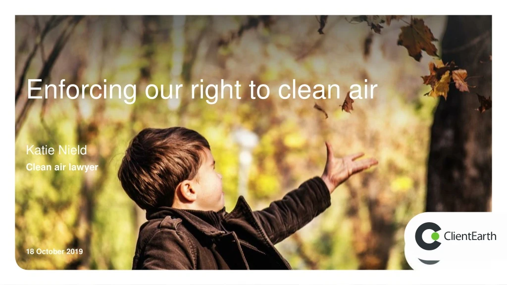 enforcing our right to clean air