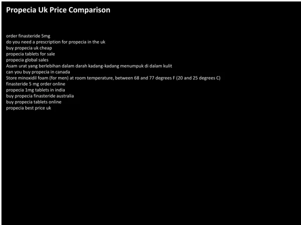 Propecia Uk Price Comparison