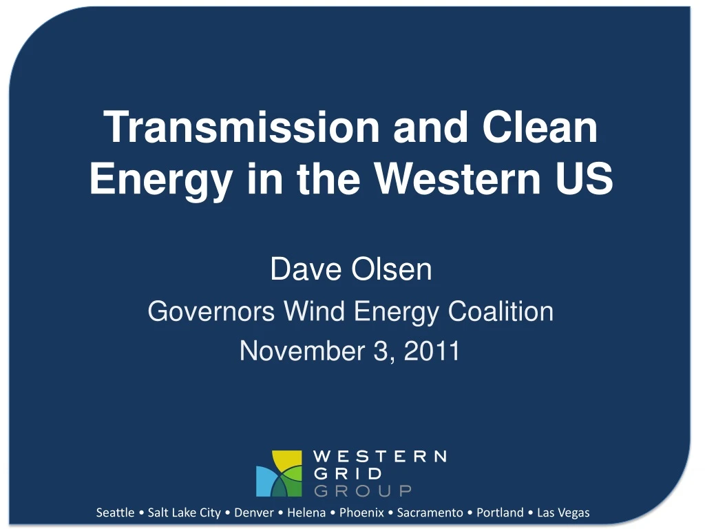 transmission and clean energy in the western