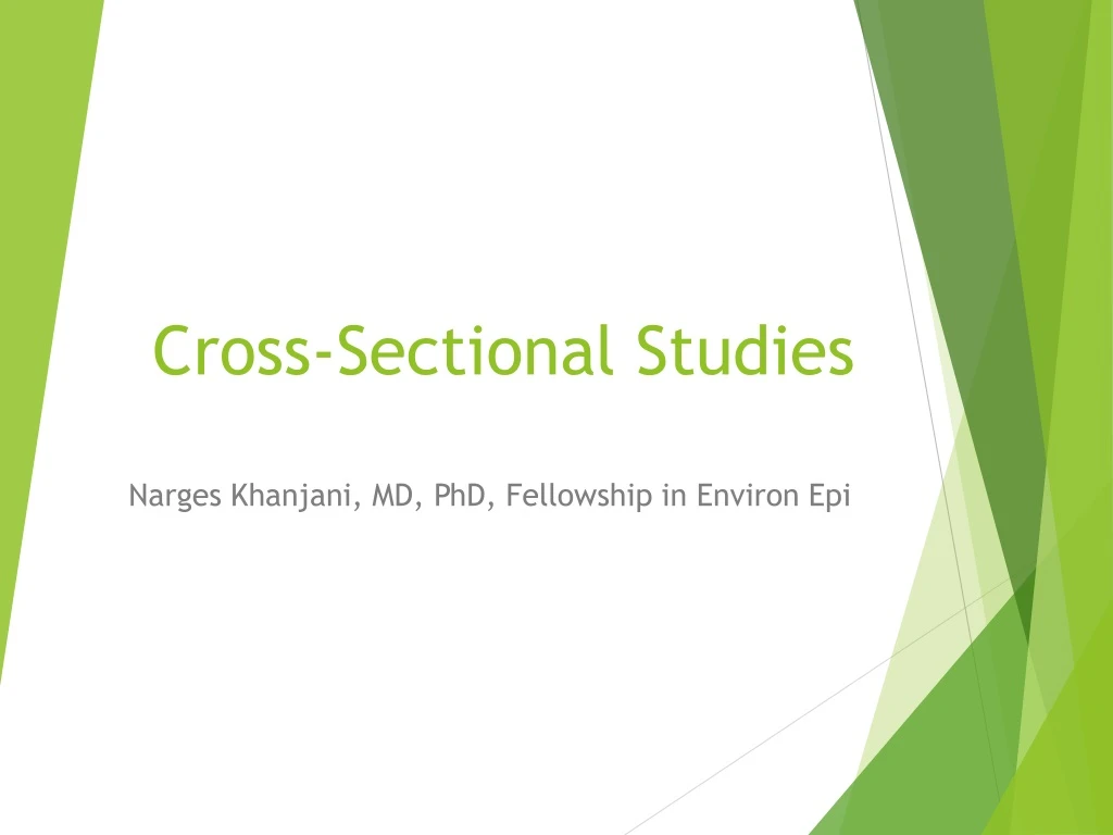 cross sectional studies